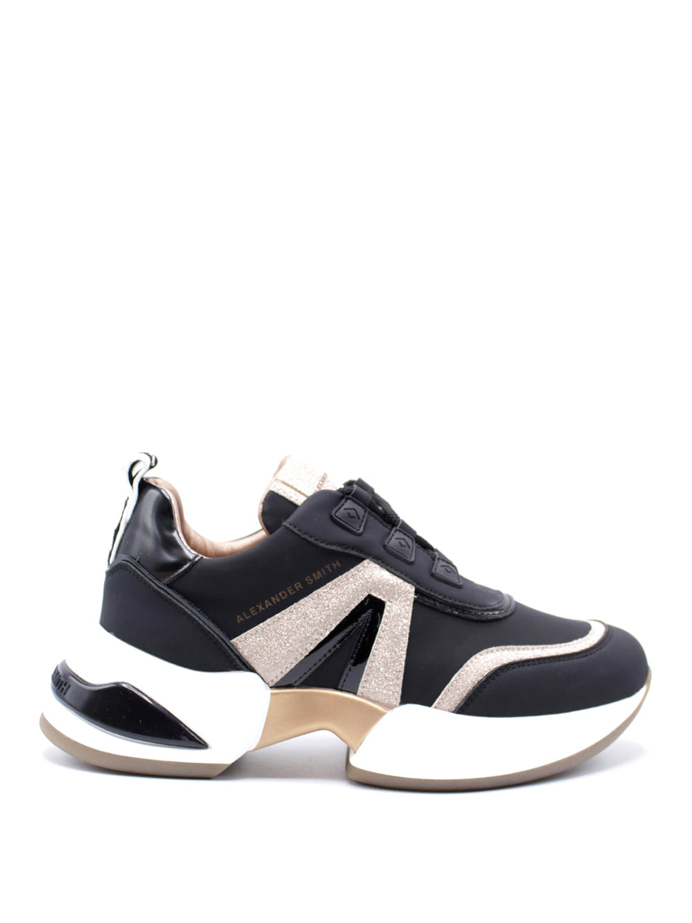 A. SMITH D Sneakers marble woman black copper