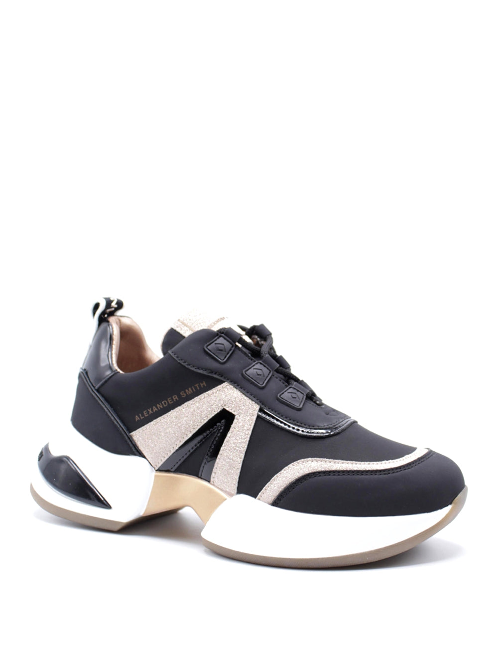 A. SMITH D Sneakers marble woman black copper