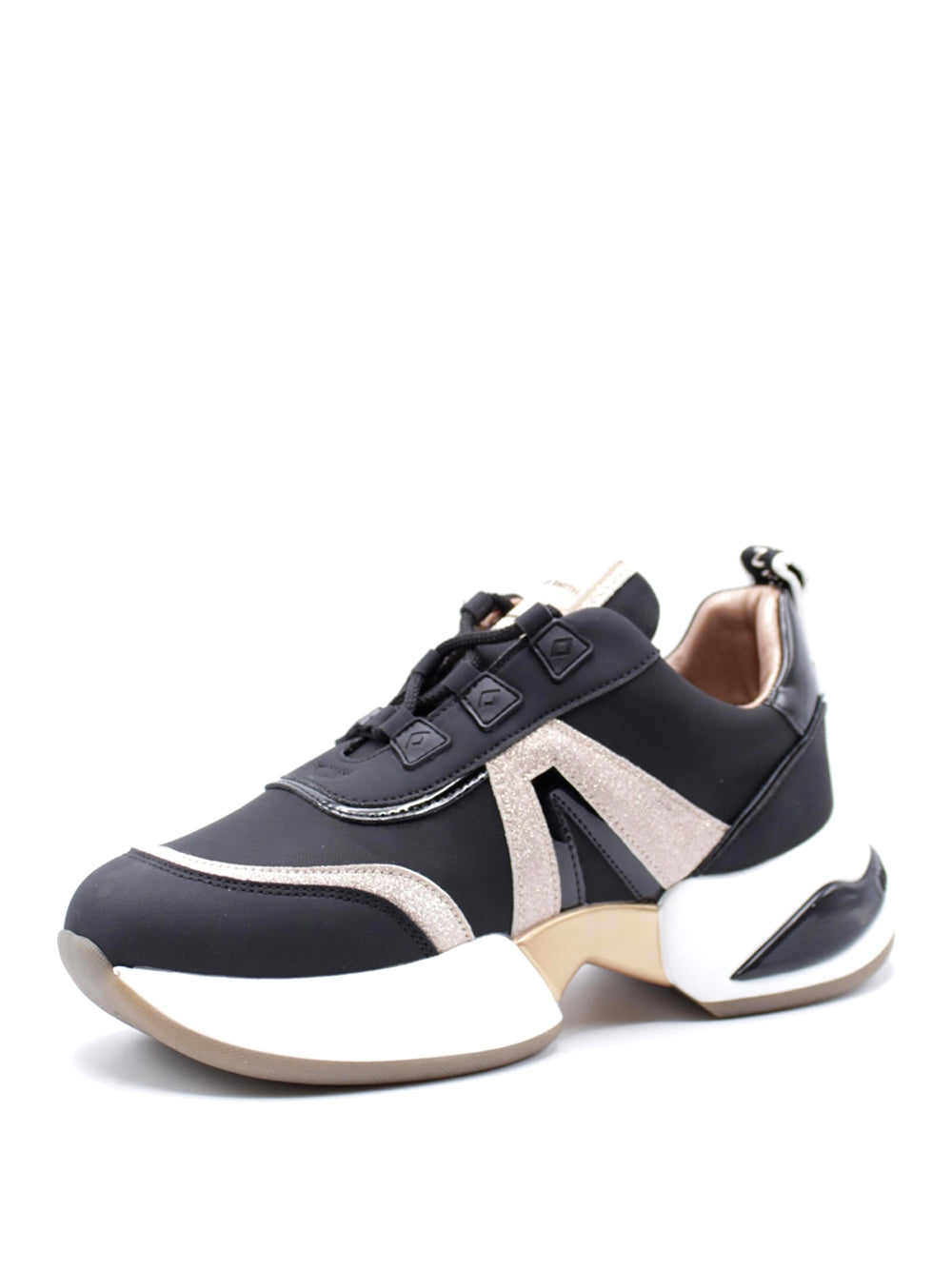 A. SMITH D Sneakers marble woman black copper