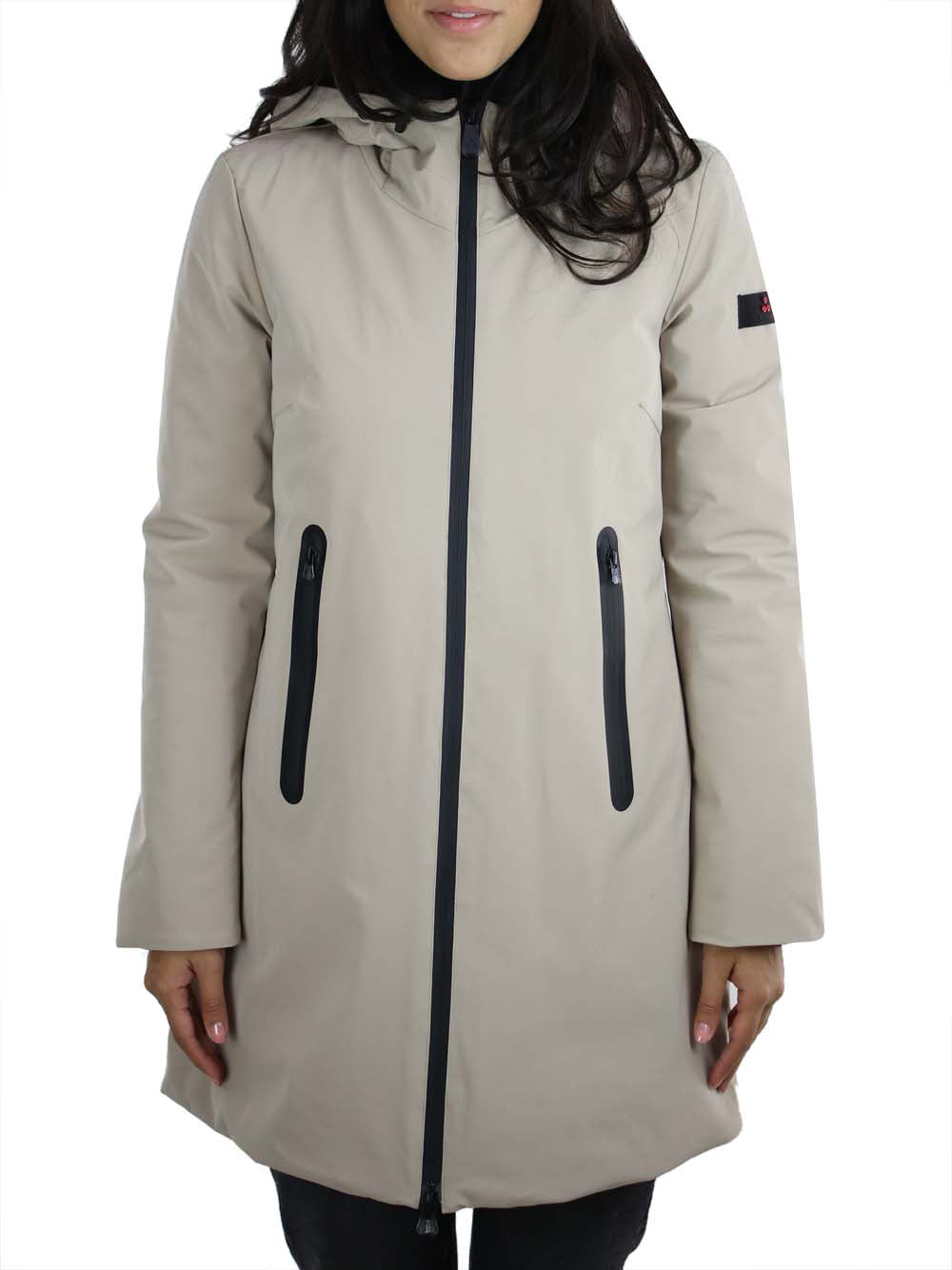 PEUTEREY Giubbotto tecnico liscio slim con dettagli a