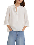 Blusa in cotone con paillette