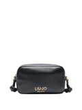 Borsa a tracolla con borchie logo