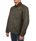 BARBOUR INTERNATIONAL Giubbotto con colletto in tessuto workers wax