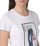 LIU JO JEANS T-shirt con stampa e strass