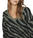 VILA Pullover animalier bicolore