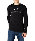 AX ARMANI U T-shirt con maxi logo manica lunga