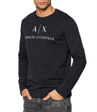 AX ARMANI U T-shirt con maxi logo manica lunga