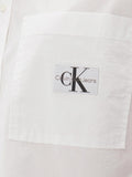 CK J D PRE Camicia corta in popeline di cotone woven label cropped