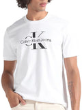 CK J U COL T-shirt disrupted outline logo