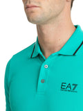 EA7 U Polo con profili contrasto e logo