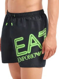 EA7 U Woven boxer shorts mare con logo EA7